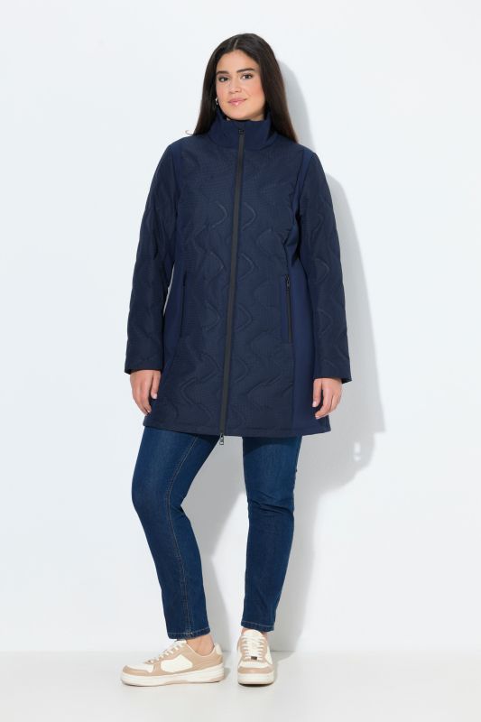 Veste matelassée HYPRAR à capuche, matelassage au laser et empiècements en Softschell
