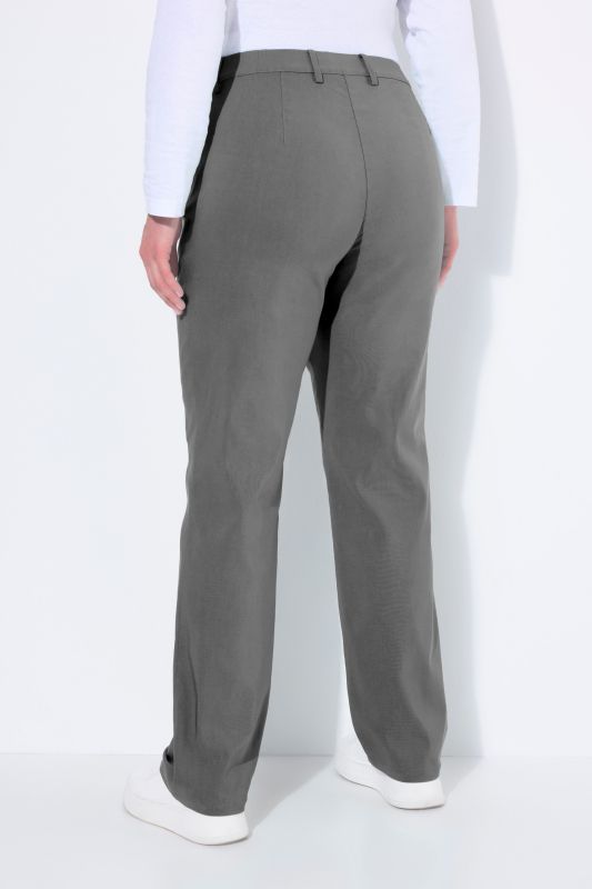 Pantalon Mony en tissu stretch thermique, jambe légèrement carotte, poches zippées