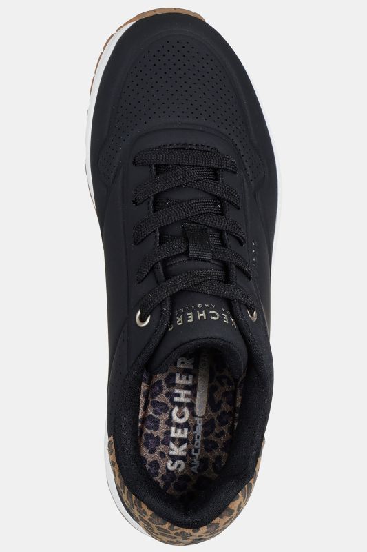 Sneakers Skechers, mousse à mémoire de forme, détails léopard – largeur G