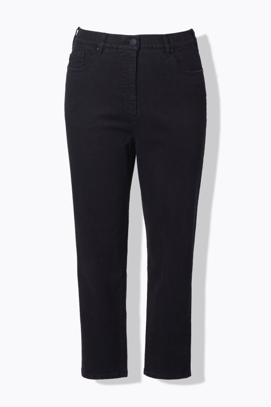 Jean Mom en denim stretch, coupe 5 poches et taille confortable