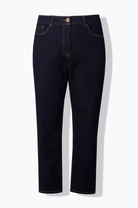 Jean Mom en denim stretch, coupe 5 poches et taille confortable