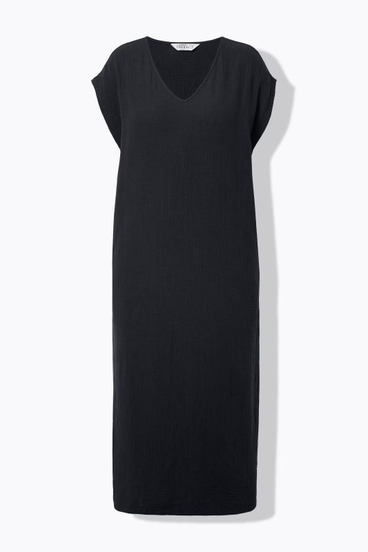 Robe midi en mousseline, coupe oversize
