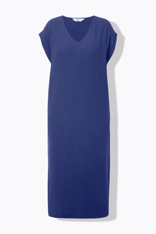 Robe midi en mousseline, coupe oversize