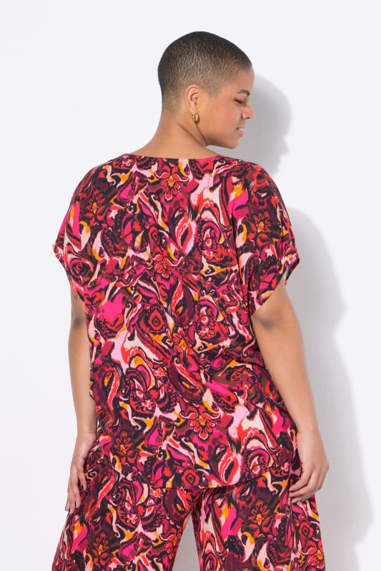 Blouse oversize, imprimé all-over