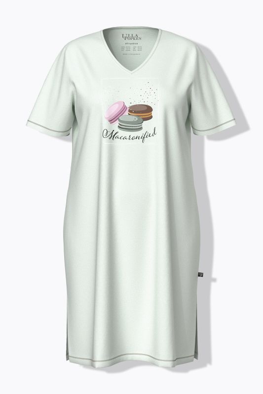 Grand t-shirt avec imprimé, col V et manches courtes