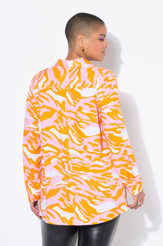 Chemisier Boxy Shape, imprimé camouflage zébré