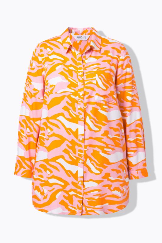 Chemisier Boxy Shape, imprimé camouflage zébré