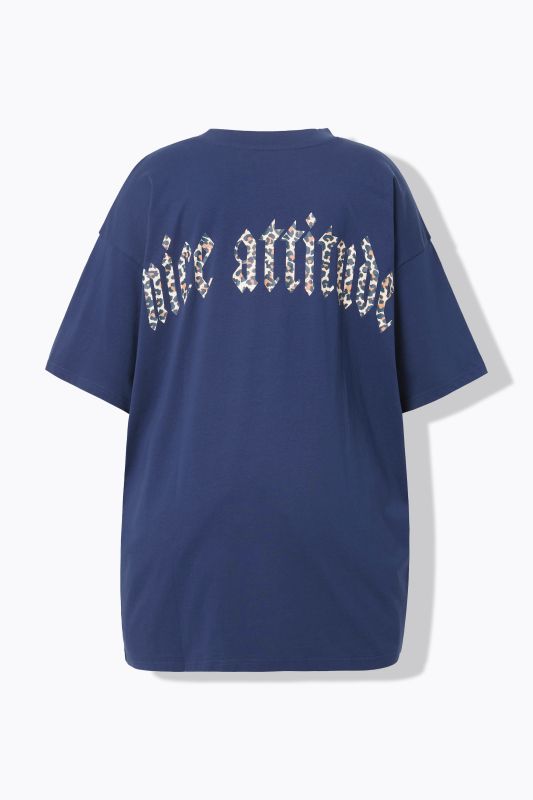 T-shirt oversize, imprimé léopard dans le dos
