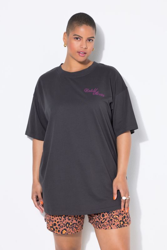T-shirt oversize, imprimé à message