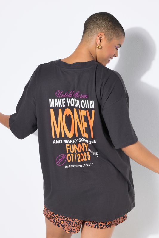 T-shirt oversize, imprimé à message