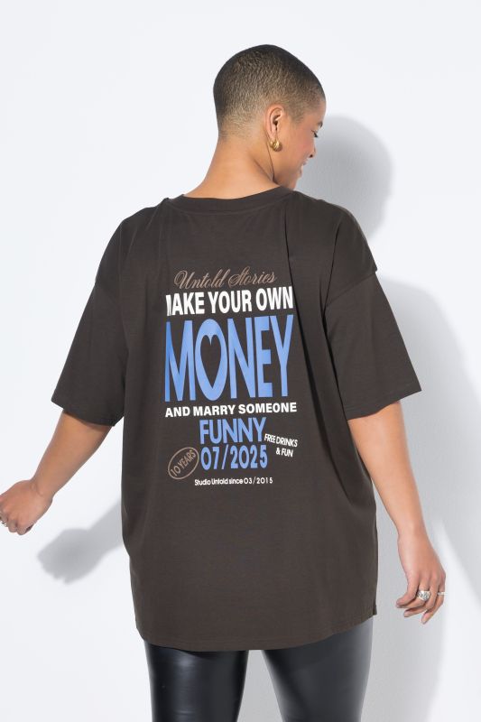 T-shirt oversize, imprimé à message