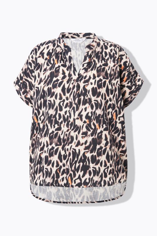 Blouse oversize en mousseline, imprimé léopard XL