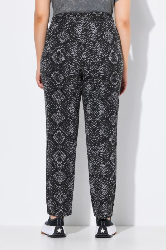 Pantalon de jogging motif peau de serpent, taille élastique et poches