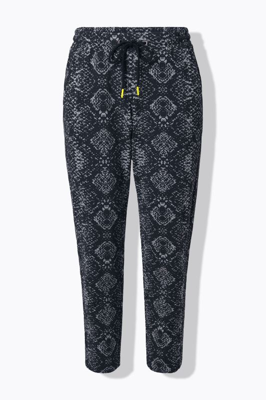 Pantalon de jogging motif peau de serpent, taille élastique et poches