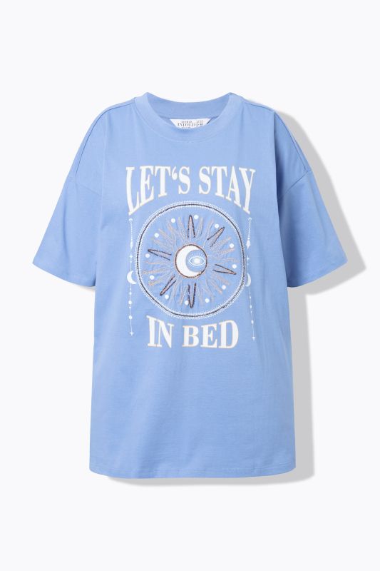 T-shirt oversize, imprimé métallique