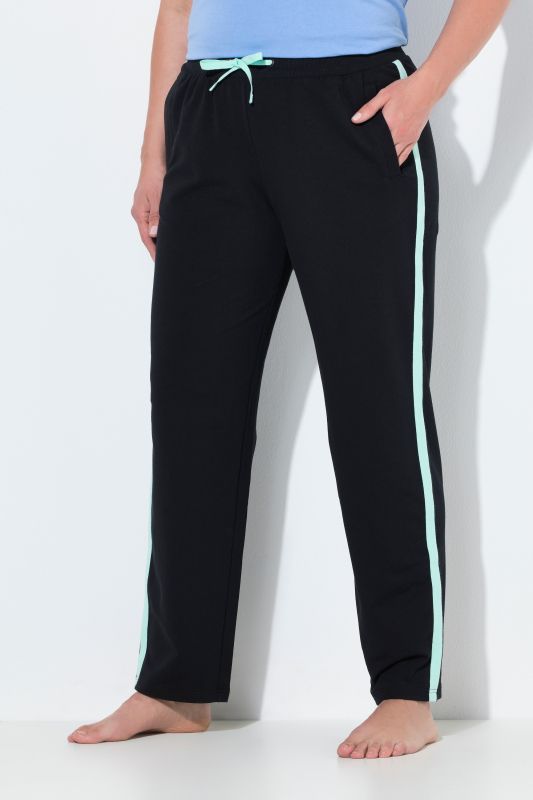 Pantalon de jogging, taille élastique, jambe droite avec bande contrastante