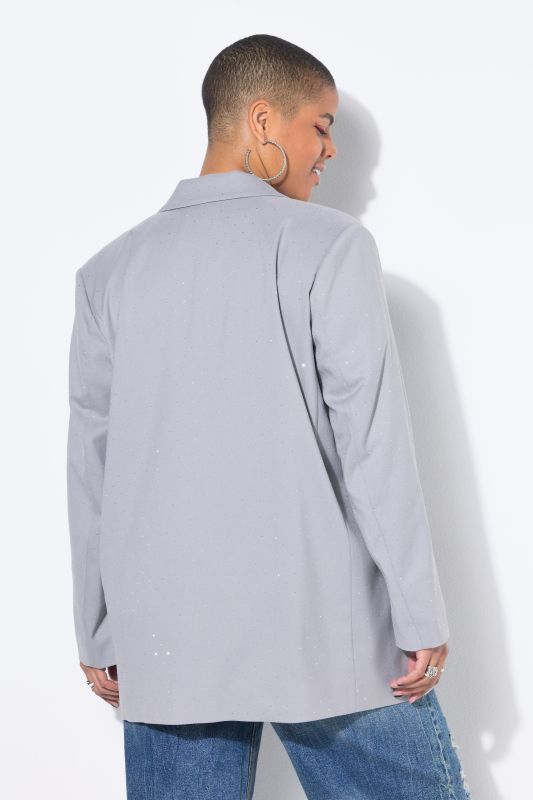 Blazer oversize. Strass fantaisie