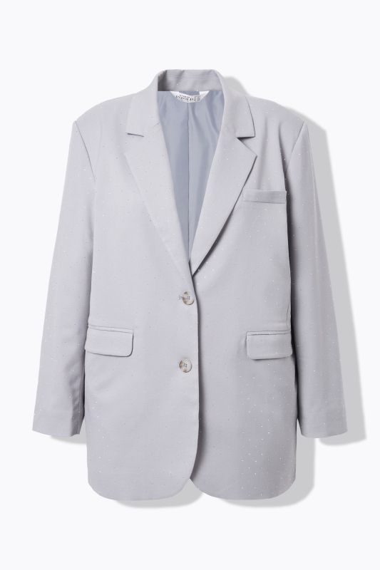 Blazer oversize. Strass fantaisie