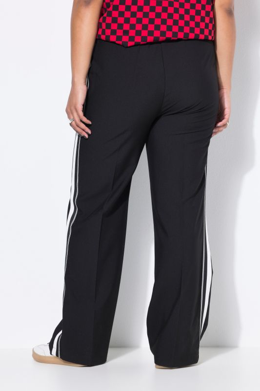 Pantalon, coupe Straight Wide Legs. Bandes fantaisies sur les côtés