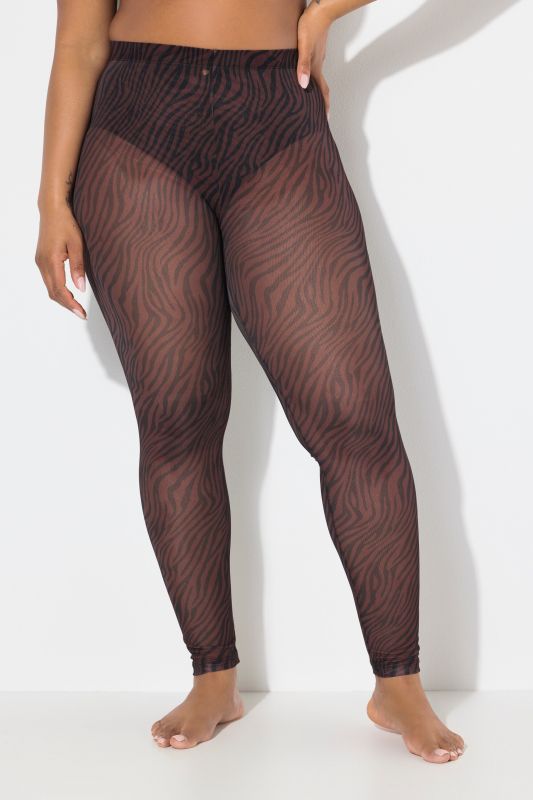 Legging-collant en mesh. Motif animal