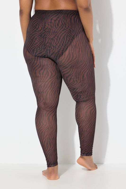 Legging-collant en mesh. Motif animal