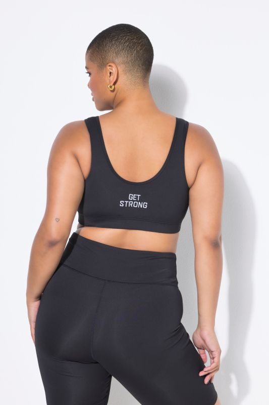 Soutien-gorge de sport, bande de soutien avec message GET STRONG