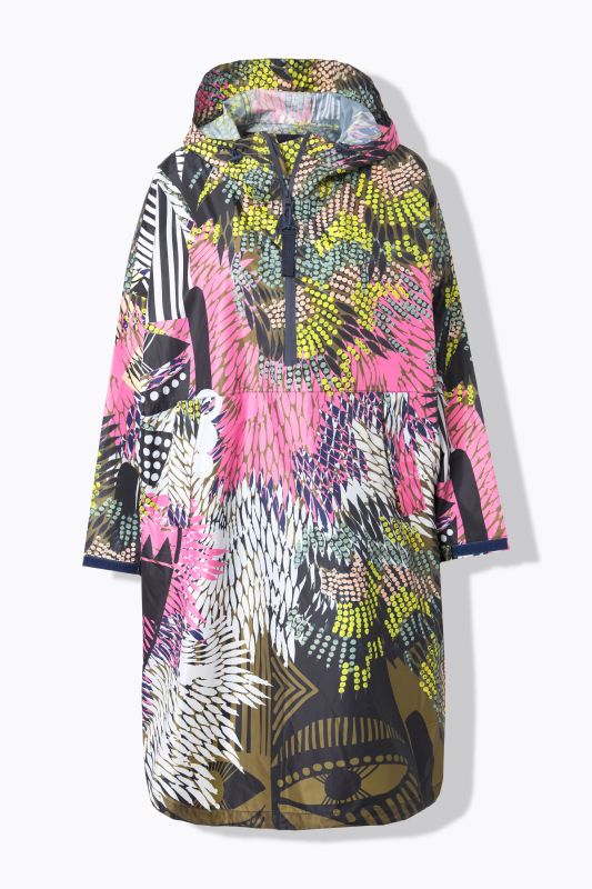 Poncho imperméable unisexe à capuche avec imprimé