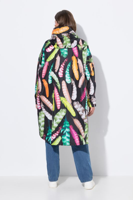Poncho imperméable unisexe à capuche avec imprimé