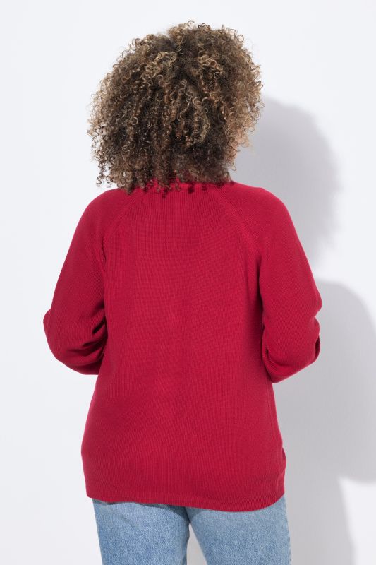 Cardigan à manches longues, encolure en V et boutons