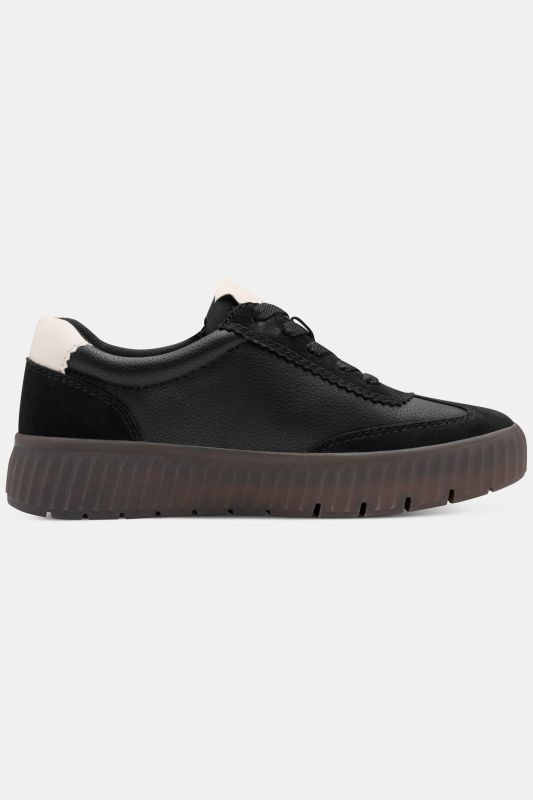 Sneakers en cuir Tamaris, semelle intérieure amovible – largeur confortable