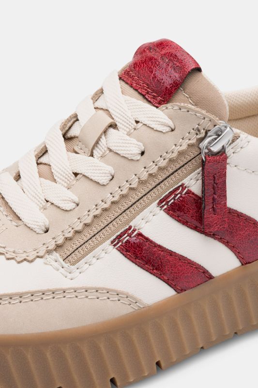Sneakers en cuir Tamaris, semelle intérieure amovible – largeur confortable