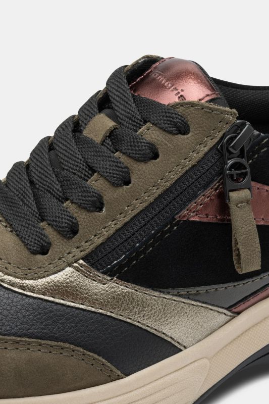 Chaussures en cuir Tamaris Comfort, spéciales Hallux Vagus, modèle Wide Fit avec fermeture zippée
