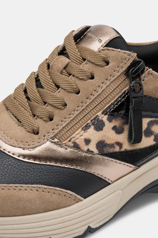 Chaussures en cuir Tamaris Comfort, spéciales Hallux Vagus, modèle Wide Fit avec fermeture zippée