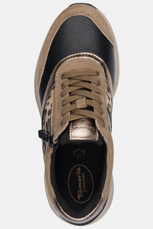 Chaussures en cuir Tamaris Comfort, spéciales Hallux Vagus, modèle Wide Fit avec fermeture zippée