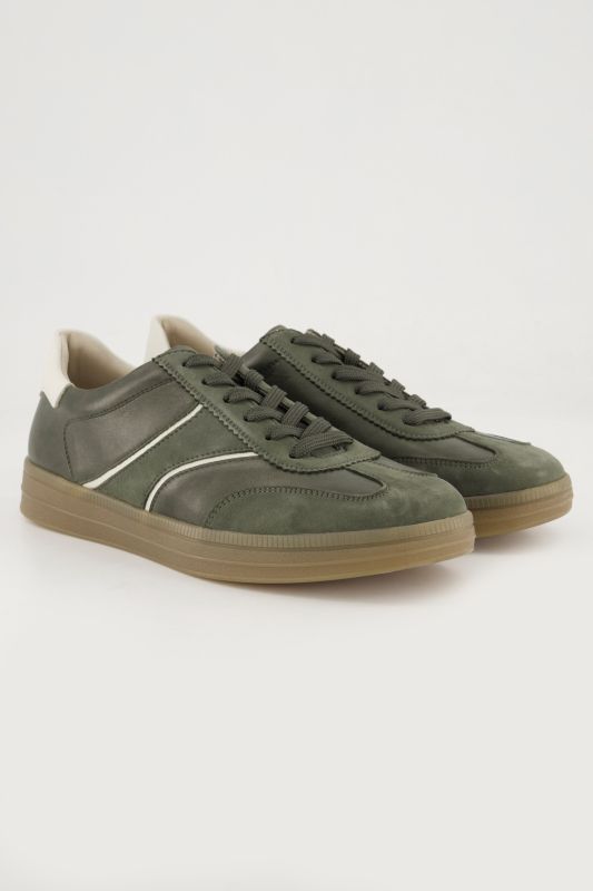 Sneakers en cuir Remonte, style rétro, semelle intérieure amovible - largeur G
