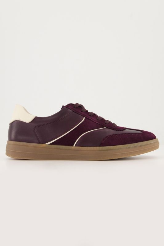 Sneakers en cuir Remonte, style rétro, semelle intérieure amovible - largeur G