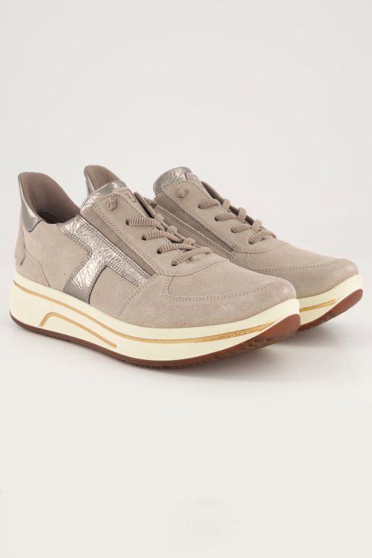 Sneakers en cuir suédé Ara, semelle intérieure amovible - largeur H