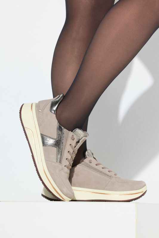 Sneakers en cuir suédé Ara, semelle intérieure amovible - largeur H