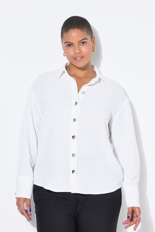 Chemisier oversize. Boutons fantaisie