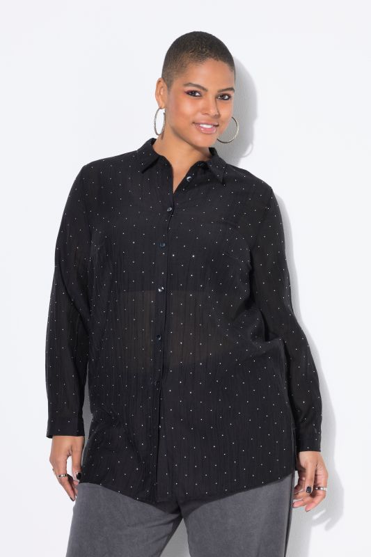 Chemisier à strass scintillants. Coupe Boxy Shape