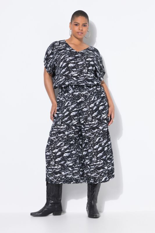Jupe-culotte, coupe Wide Legs très large. Imprimé all-over