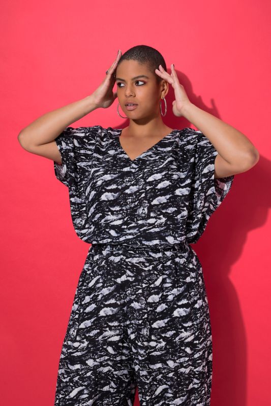 Blouse oversize. Imprimé all-over
