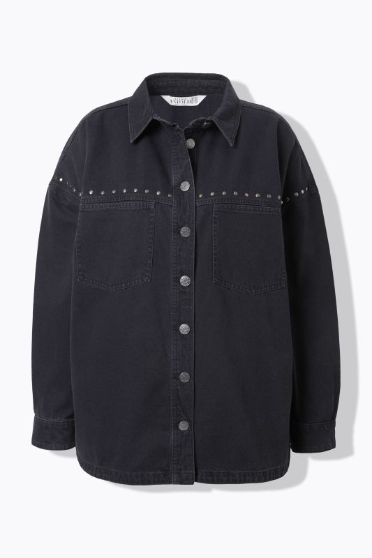 Chemise en jean oversize. Rivets fantaisie