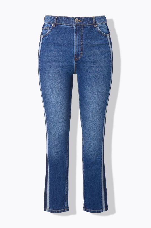 Jean Mom 5 poches. Double bande fantaisie