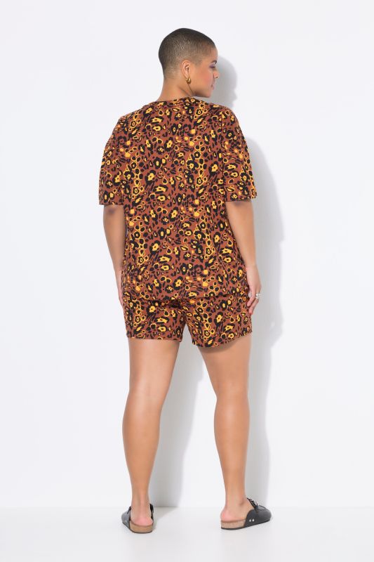 Pyjama deux pièces (short), imprimé léopard