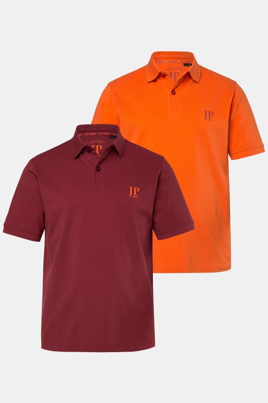 Lot de 2 polos, collection Basic - coton piqué, peigné