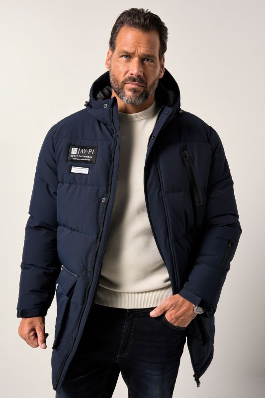 Parka technique JAY-PI à capuche, modèle coupe-vent et déperlant, rembourrage en duvet technique