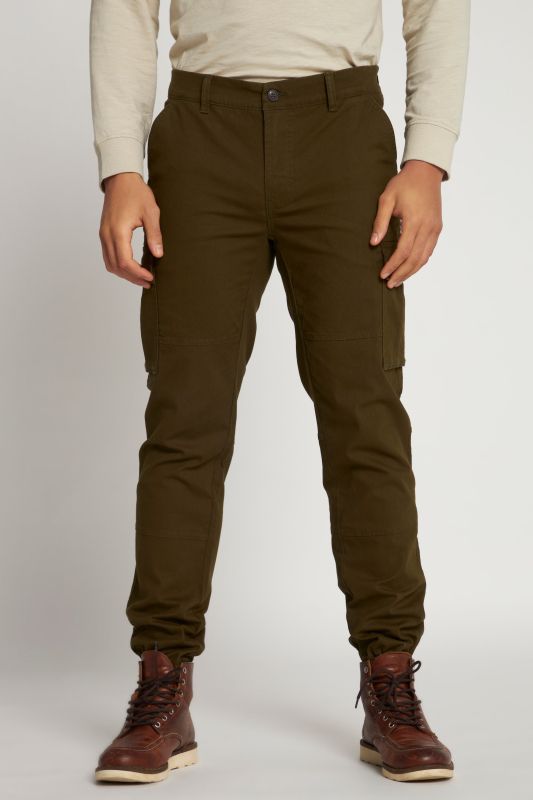 Pantalon cargo spécial ventre fort, coupe Straight, jusqu'à la taille 72