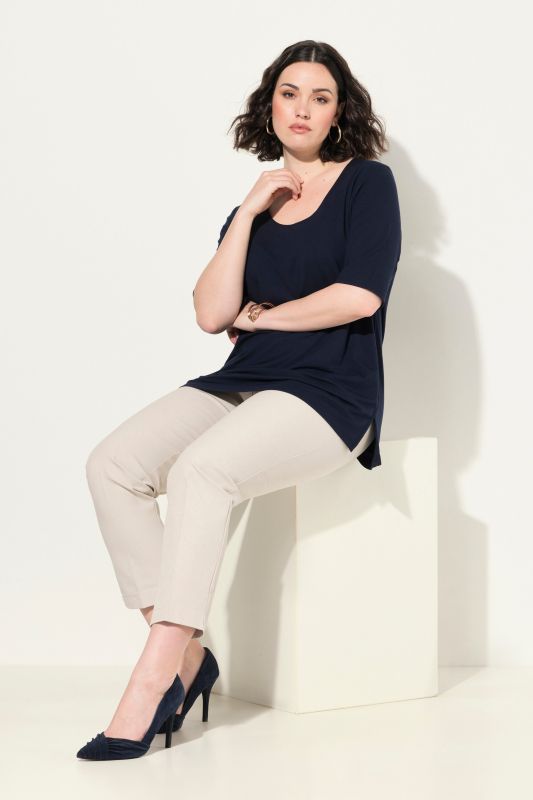 Pantalon 7/8 jambe étroite, taille élastique