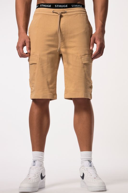 Bermuda cargo STHUGE avec technologie FLEXLASTIC®. Taille élastique. Jusqu'au 8XL.